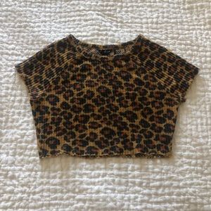 Urban Outfitters Cheetah Crop Top